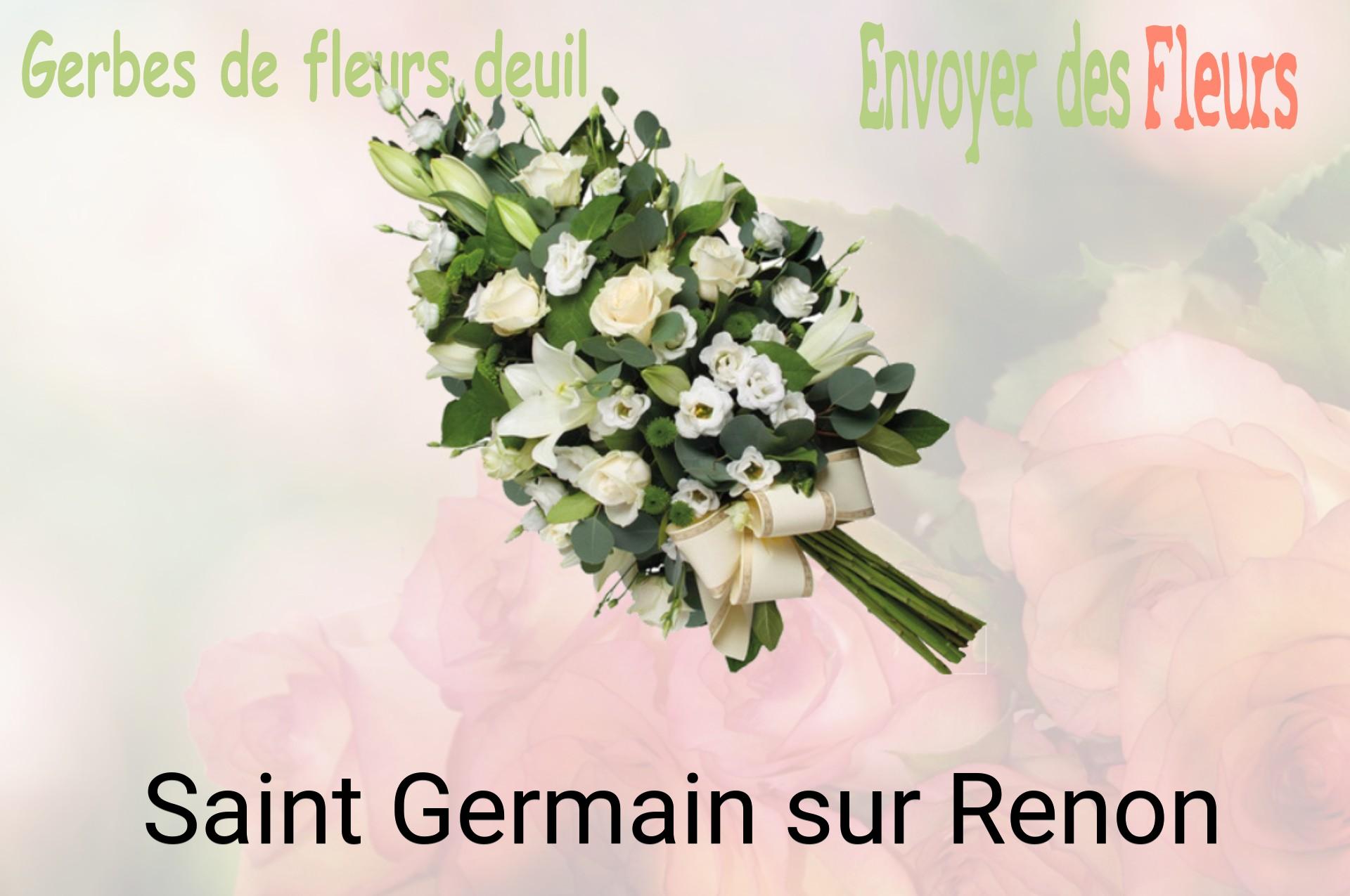Gerbe de fleurs de deuil livrée à Saint-Germain-sur-Renon